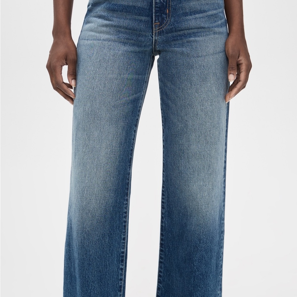 SLVRLAKE High-Rise Wide Leg Jeans in Medium Blue Wash - Picture 6 of 6